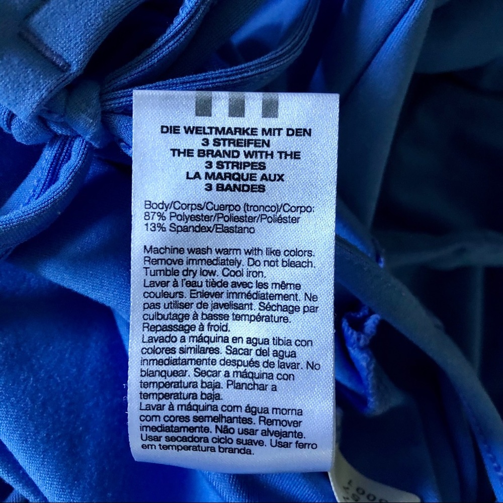 Adidas Pale Blue Ruched Workout Tank - Picture 6 of 6